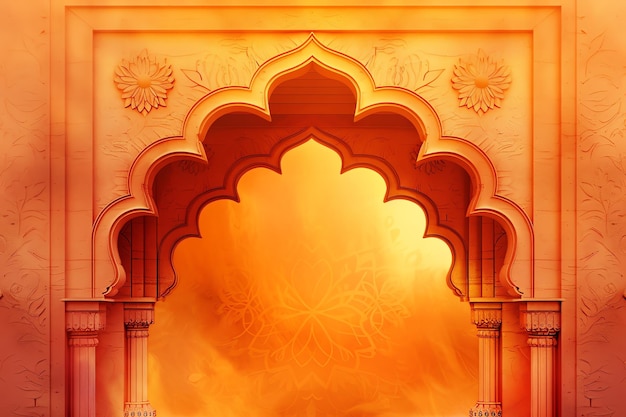 doorway arch diwali indian background concept