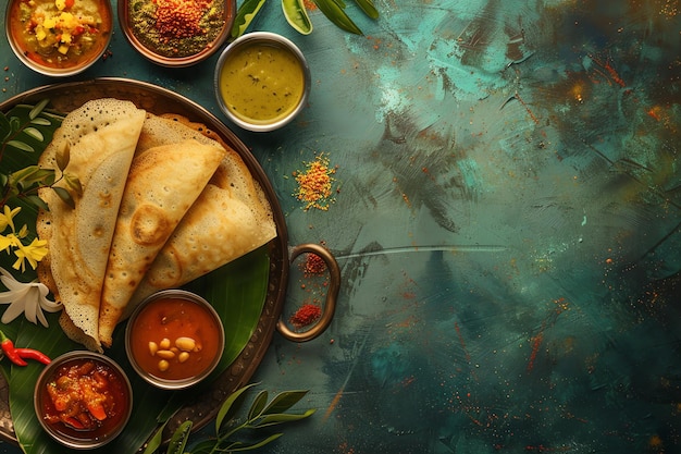 Dosa indian illustration background