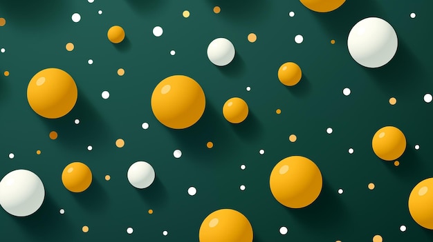 Photo dots circles yellow balls on green background abstract image texture pattern wallpaper cover