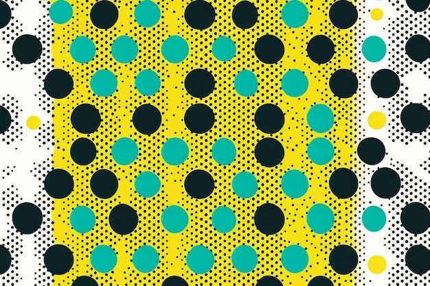 Dotted pop art seamless pattern background digital illustration painting artwork