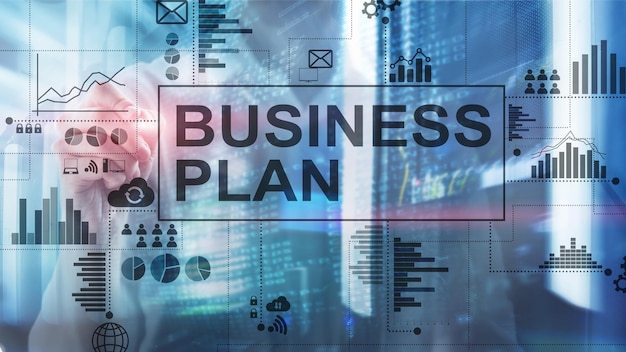 Double exposure Business plan and strategy concept