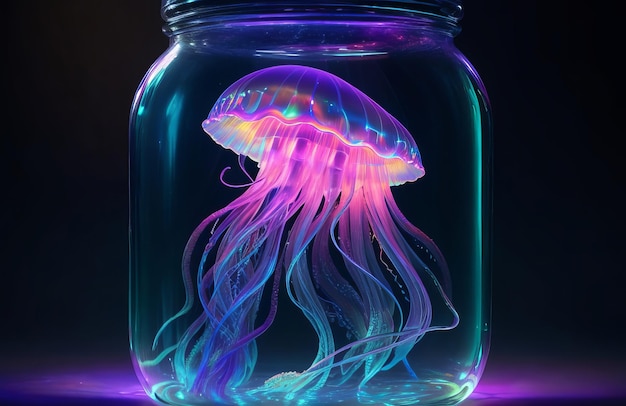 Double exposure shot of an ultra detailed jelly nice illustrations