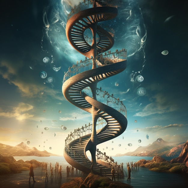 double helix a scientific evolution spiral abstract