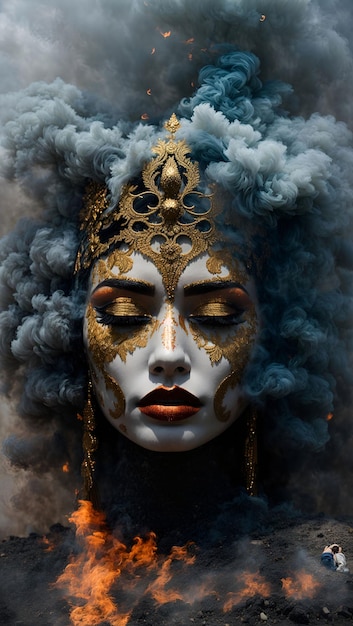 Doublemasking_photography_goddess_formed_from_the_smok