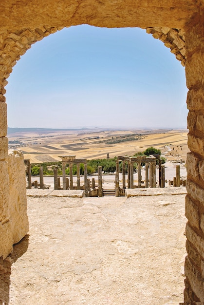 Dougga, Roman Ruins. Unesco World Heritage Site in Tunisia.