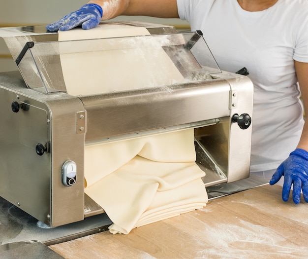 Dough sheeter a device for the production of dumplings