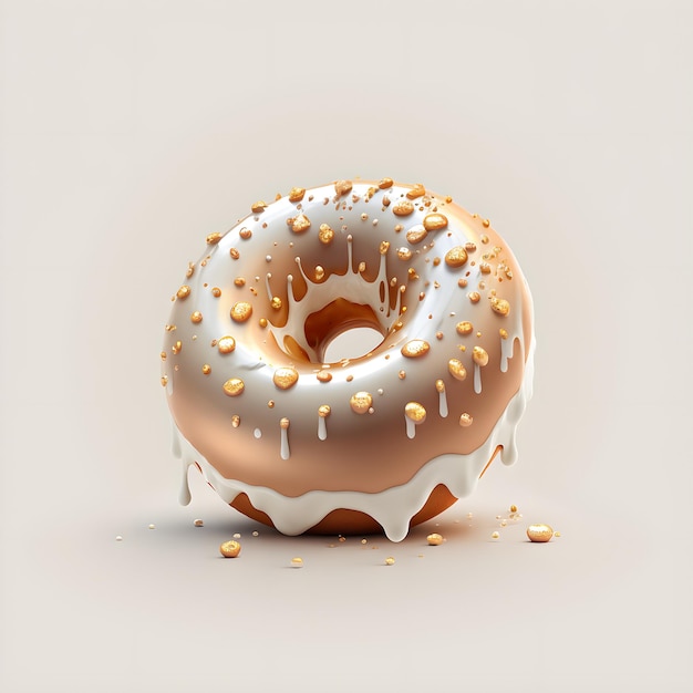 doughnuts on white background, perfect for advertising, packaging, menus, cookbooks. Highlighting te