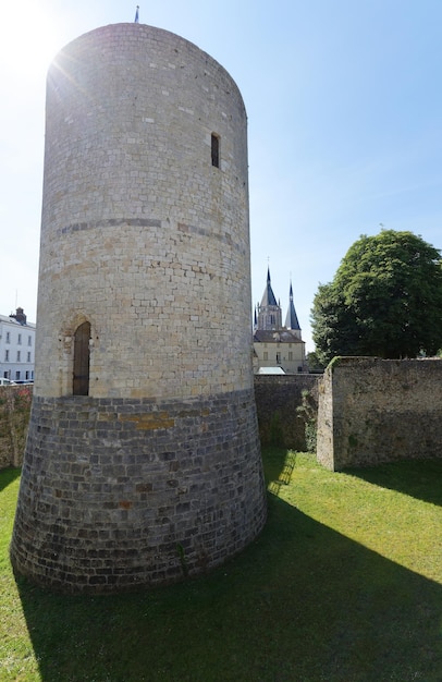 Dourdan fortress is a military construction built in the 13th century to defend the southern part of the royal estate Parisian region France