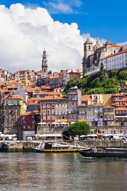 Douro river and traditional boats in Porto, Portugal