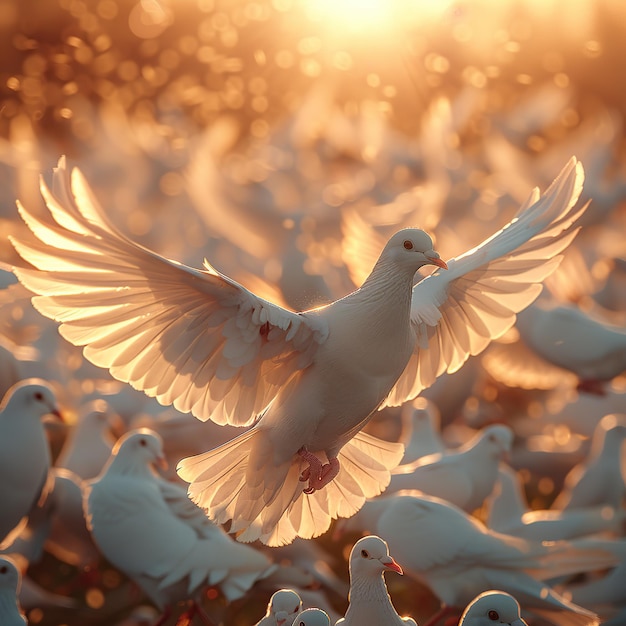 Dove in Flight A Symbol of Peace and Hope