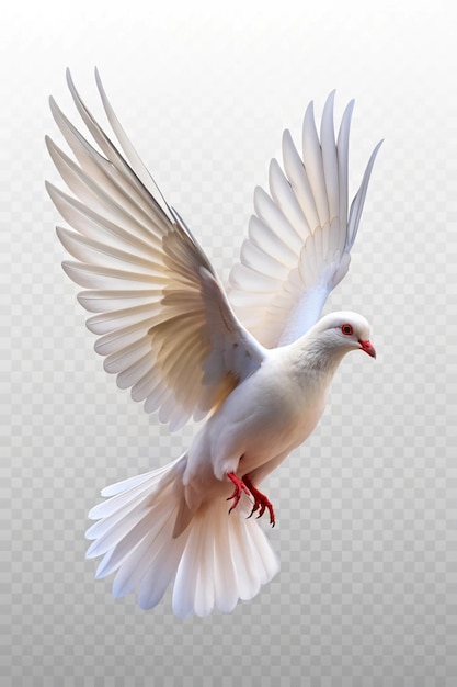 Photo dove flying isolated on transparent background