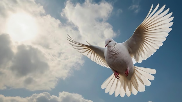 Photo a dove flying