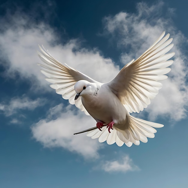 Photo a dove flying