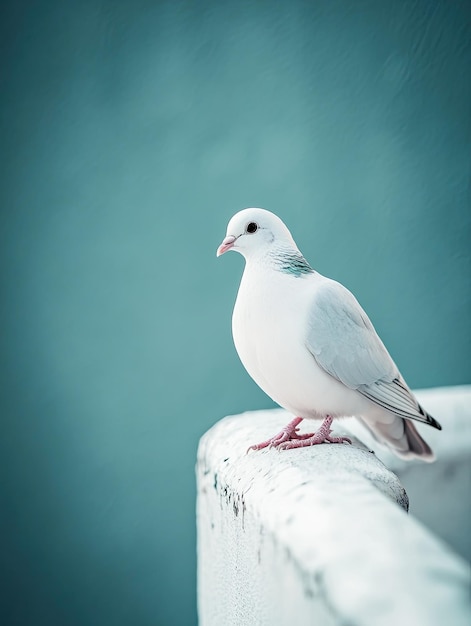 dove isolated on metal background