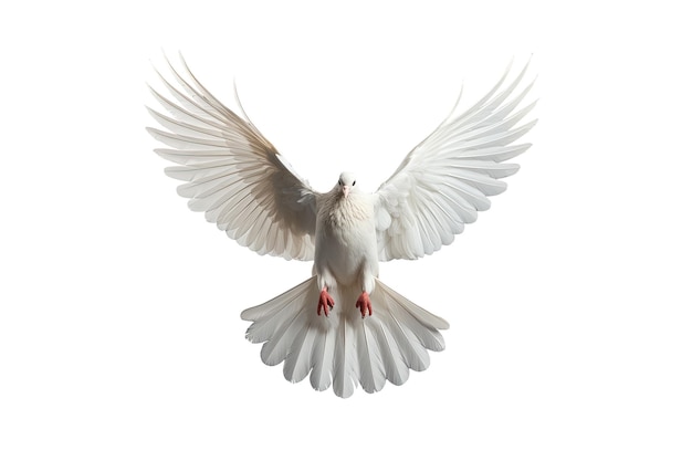 Dove isolated on white background Generative Ai