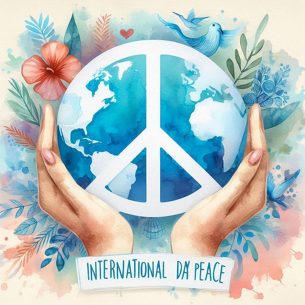 Dove peace symbol watercolor global peace art watercolor peace sign