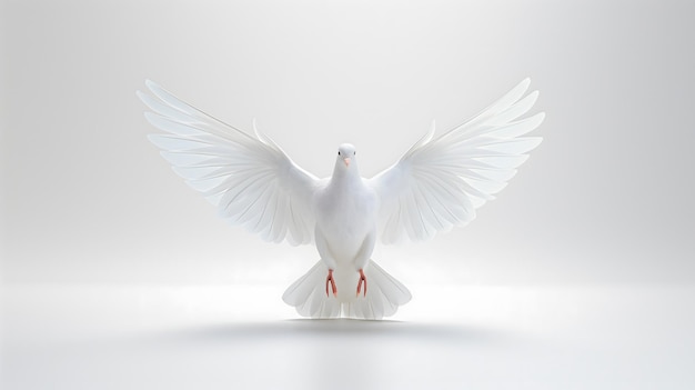 A Dove on white background