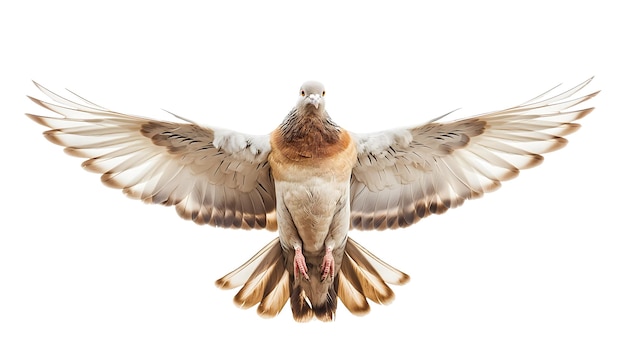 A Dove on white background