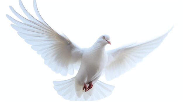 a dove with its wings spread out in the air