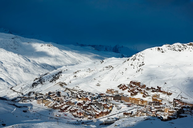 Down the mountain above Val Thorens,  in France.