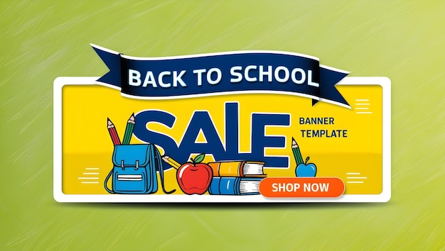 Photo download the perfect backtoschool sale banner template for your promotion