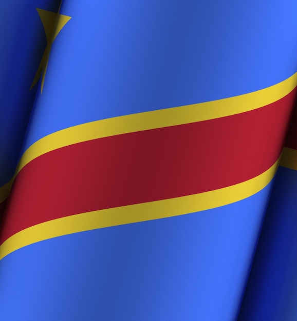 DR Congo flag dramatic background full