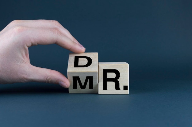 Dr or Mr The cubes form the words Dr or Mr Mister or Doctor