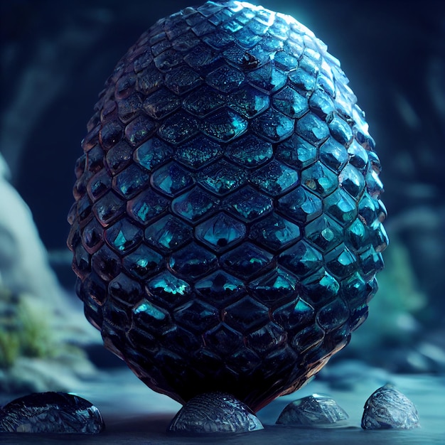 Dragon egg fantasy illustration