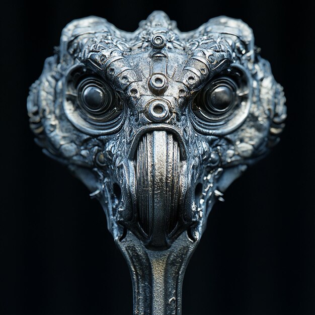 Photo dragon face shaped like a socket wrench a mechanical and mythical fusion