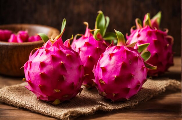 Dragon Fruit also known as pitaya or pitahaya is an exotic fruit grown from several