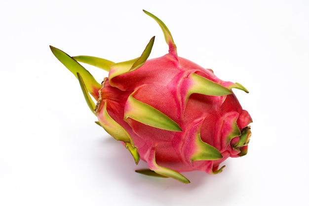 Dragon fruit, pitaya isolated on white background.