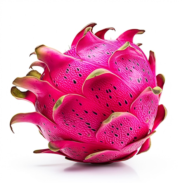 A dragon fruit on white background generative AI