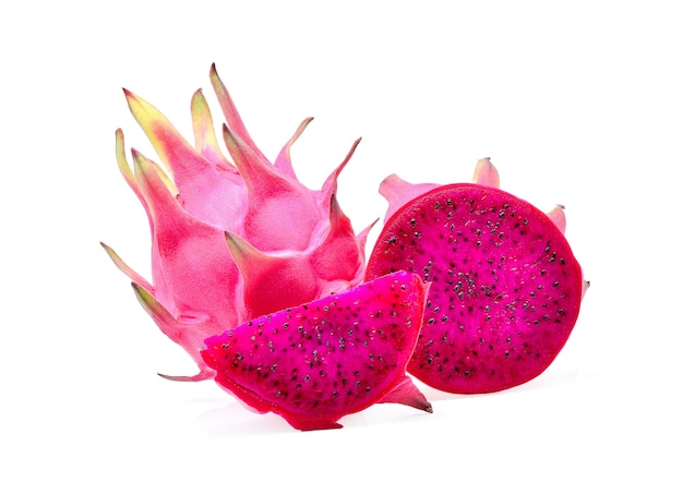 Dragon fruits isolated on white background