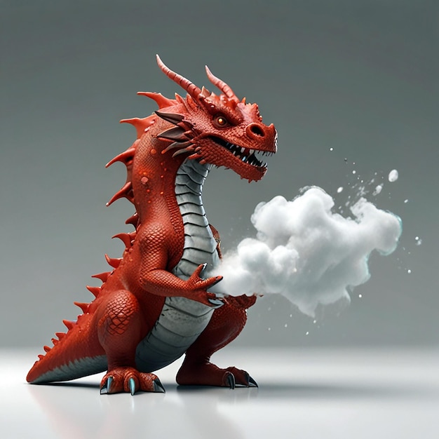 Dragon full body image on white background