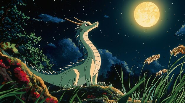 Dragon Gazing at the Moon