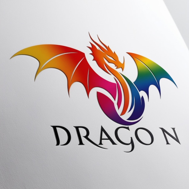 a dragon logo is on a white background