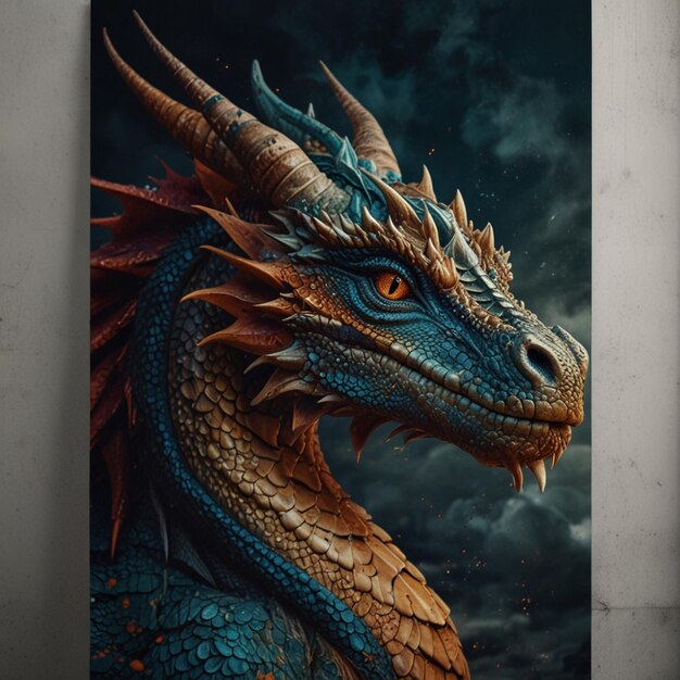 Photo dragon poster ai image generator