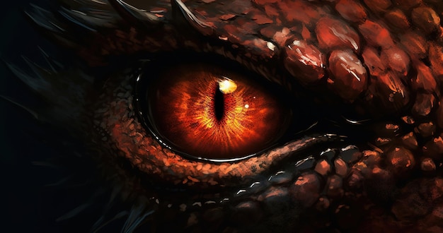 A dragon's eye is shown in this illustration.