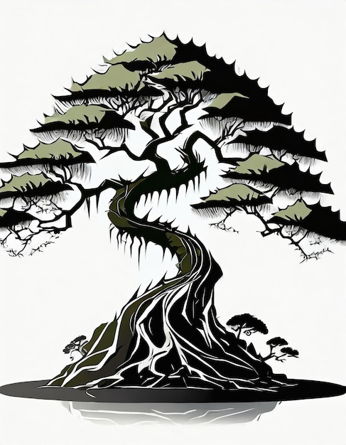 Dragon tree illustration