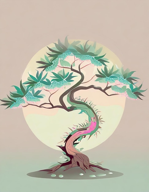 Dragon tree illustration