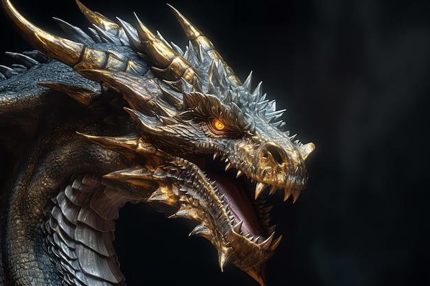 A dragon with a big mouth and a big smile on its face