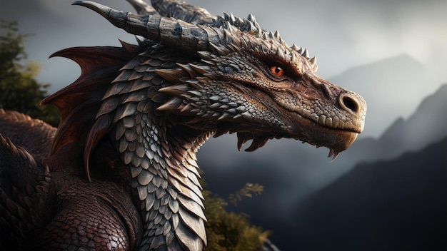 a dragon with a dark background and a dark background