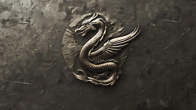 a dragon with a dragon on it is on a dark background