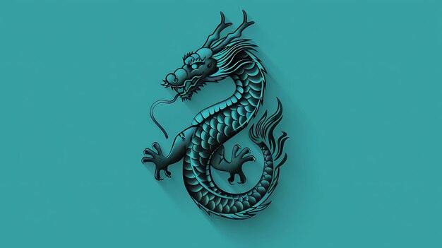 a dragon with a dragon on its face is on a green background