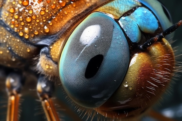 Dragonfly Eye macro of the insects complex