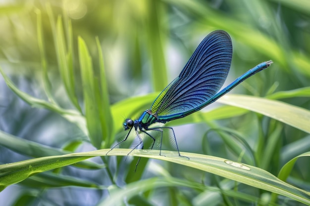 dragonfly sits in the garden aigeneratet