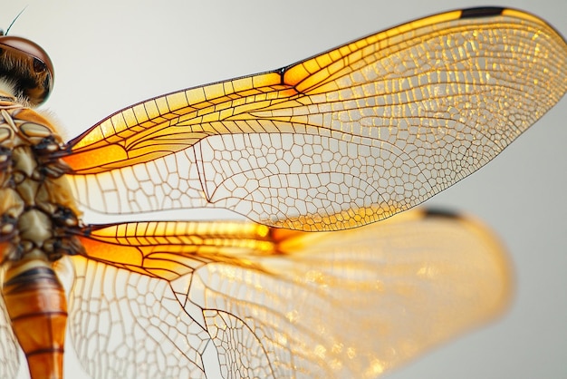 Photo dragonfly wings closeup