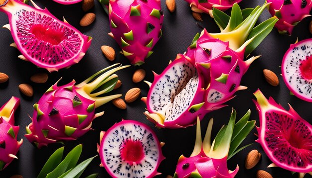 Dragonfruit Almond Salad