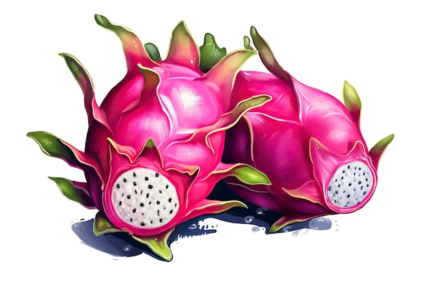 Dragonfruit Illustration Fruit illustrationGenerative AI