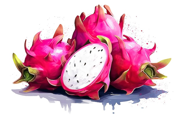 Dragonfruit Illustration Fruit illustrationGenerative AI